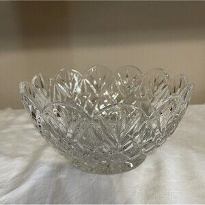 Lead Crystal Bowl - Royal Gallery - Scalloped Edges - 6" x 3"